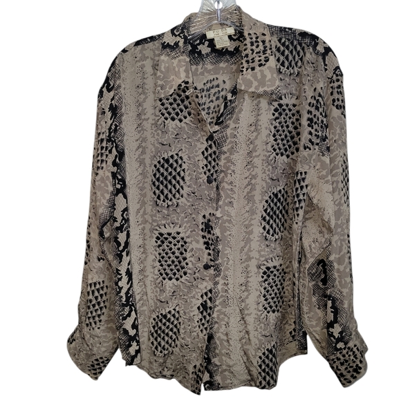 FU DA Fine Silk Shirt  Size L - Picture 2 of 8